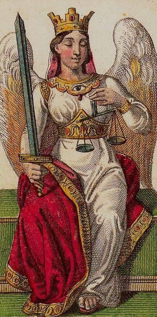 afbeelding van tarotkaart Justitia