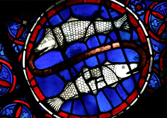 De Vissen - vitrail Notre Dame de Paris