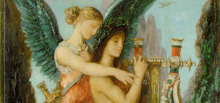 Hesiode et sa Muse, Gustave Moreau, musee d'Orsay