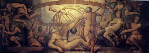 Saturnus en Uranus, Vasari - public domein